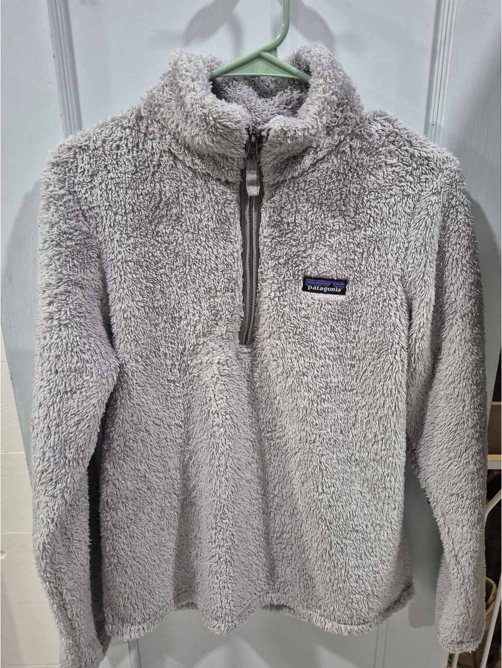 Patagonia Plush Fleece Half-Zip Pullover - Light Grey